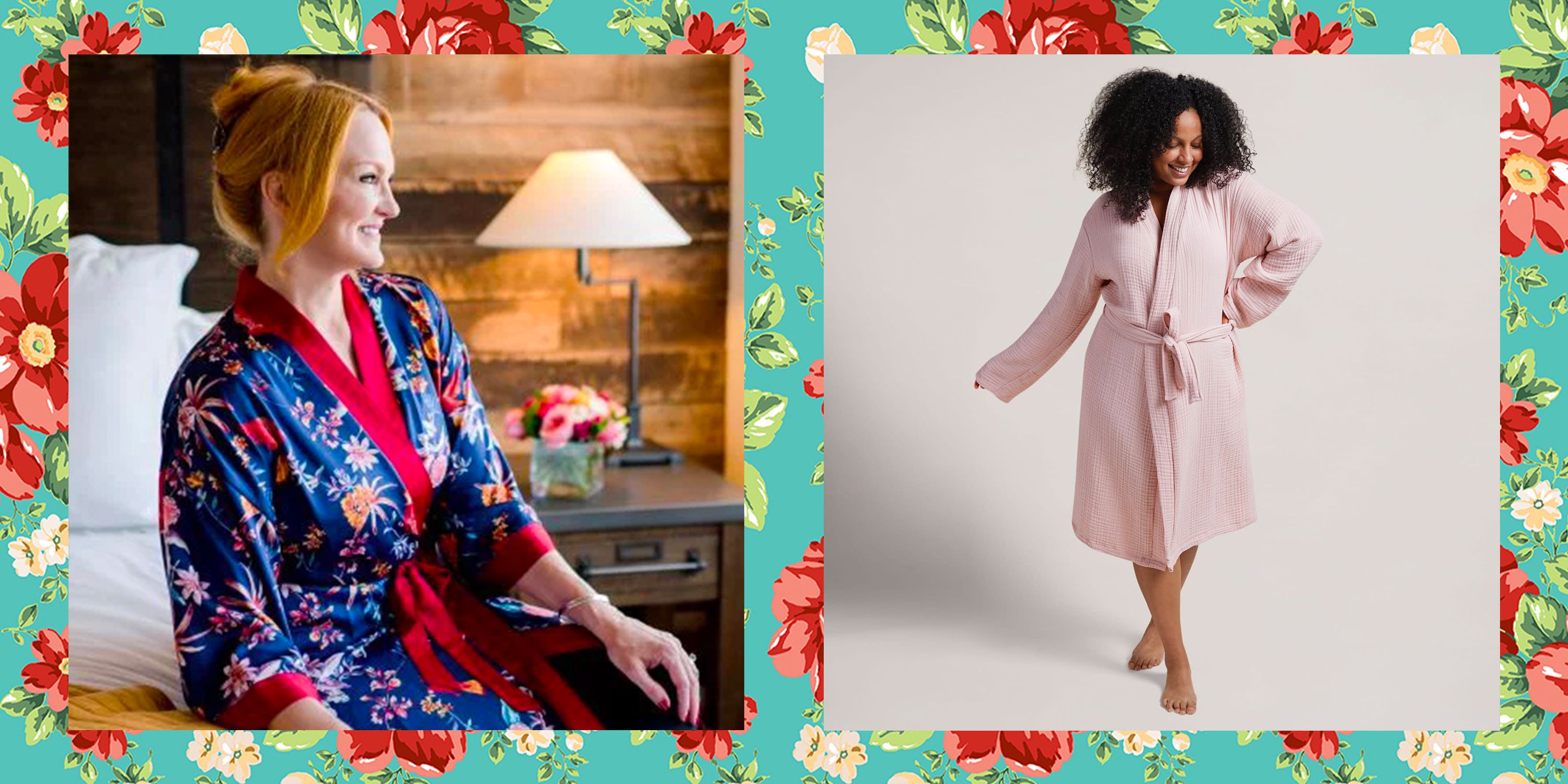 Women Dressing Gown,Ladies Fleece Gowns Bath Robe Pink Love Print Lace  Hedging Soft Long Nightwear Winter Thicken Warm Plush Loungewear Long Robe:  Buy Online at Best Price in UAE - Amazon.ae